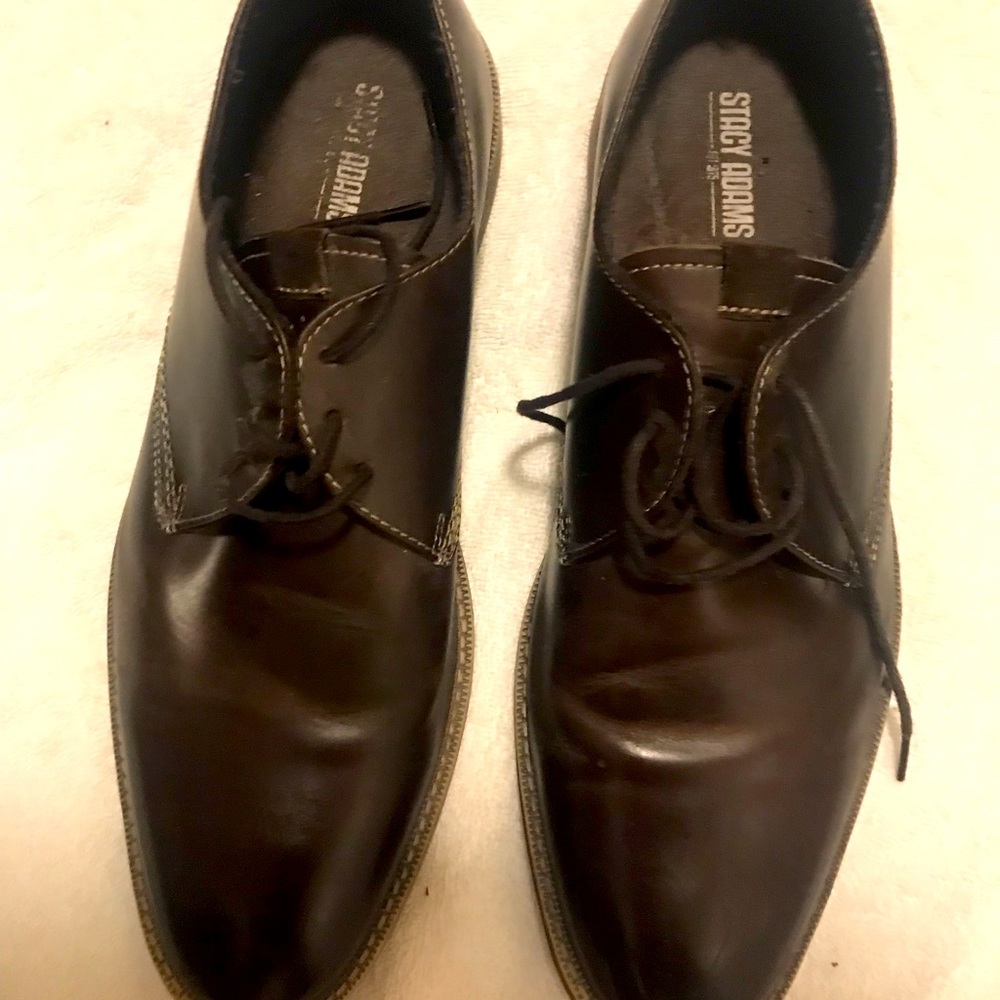 Stacey Adam’s mens dress shoes size 9M great condition dark brown